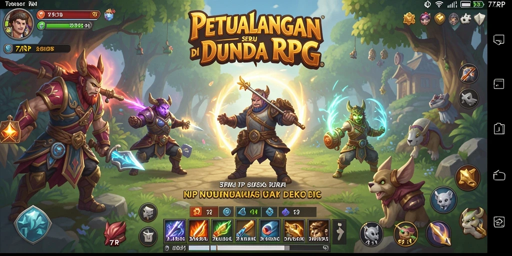 Screenshot gameplay 77RP menampilkan aksi pertarungan yang intens dan grafik karakter.