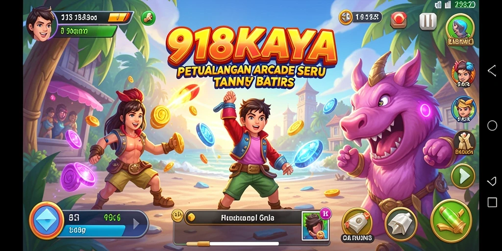 Tangkapan layar gameplay menampilkan tingkat keseruan game Arcade.