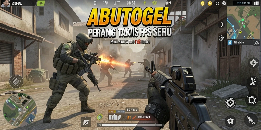 Tampilan seru dari gameplay ABUTOGEL yang penuh aksi FPS.