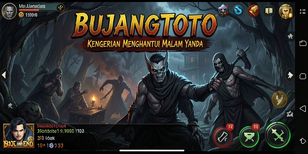 Gameplay menegangkan dan suasana menyeramkan dalam BUJANGTOTO.