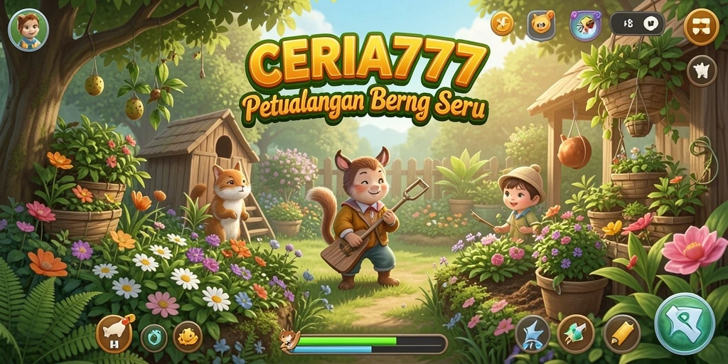 Tangkapan layar gameplay CERIA777 menampilkan petualangan bertani yang mengasyikkan.