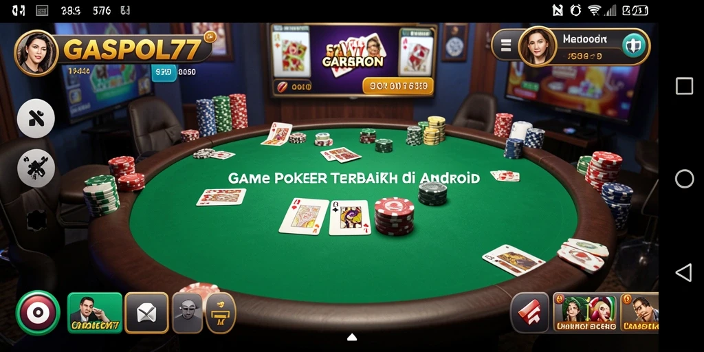 Screenshot GASPOL77 menampilkan gameplay seru Poker online.