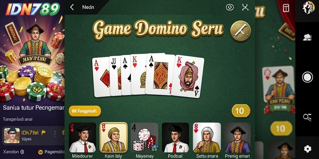Tampilan gameplay Domino IDN789 yang menarik dan menghibur.