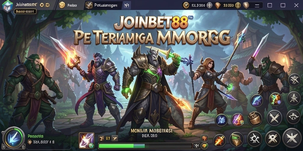 Screenshot gameplay JOINBET88 menunjukkan aksi seru di dunia MMORPG.