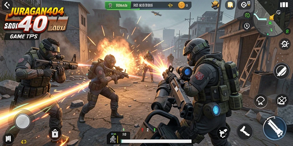 Tampilan gameplay seru dalam JURAGAN404 dengan aksi yang mendebarkan.