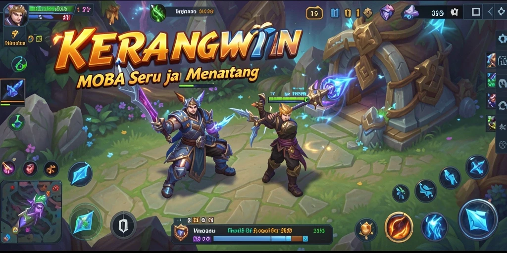 Screenshot gameplay <strong>KERANGWIN</strong> yang menampilkan aksi seru dalam pertempuran tim.