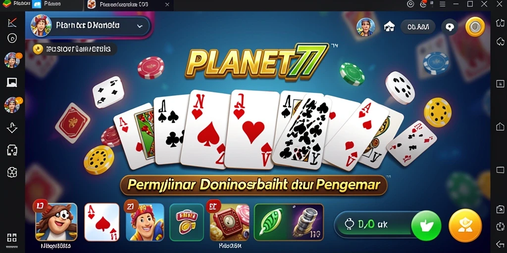 Tampilan gameplay menarik dari aplikasi domino PLANET77.