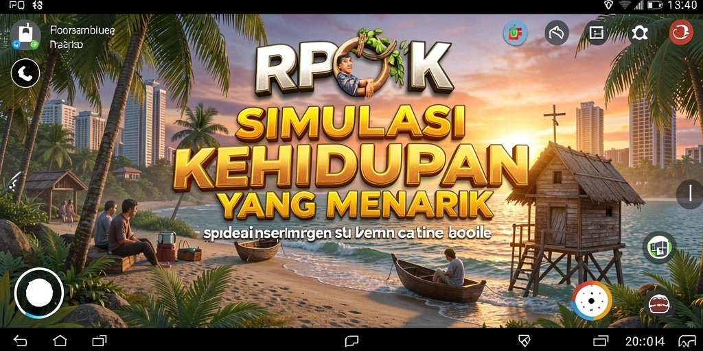 Screenshot RPOK menunjukkan karakter menjelajahi dunia virtual yang dinamis.