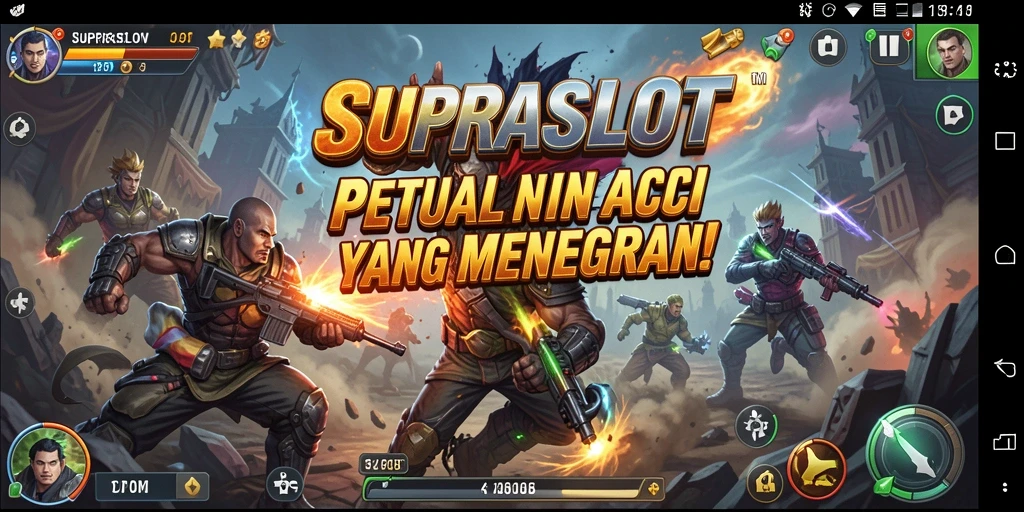 Tampilan seru dari gameplay SUPRASLOT yang penuh aksi.