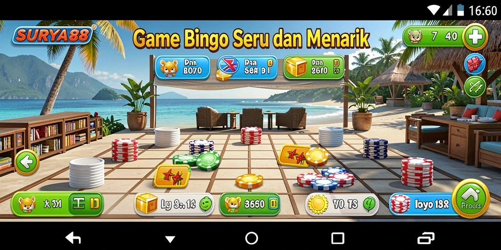 Tampilan gameplay seru di SURYA88, nikmati permainan Bingo!