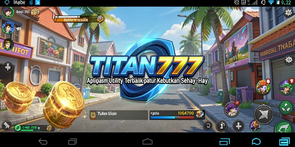 Tampilan antarmuka TITAN777 yang memudahkan navigasi aplikasi Utility.