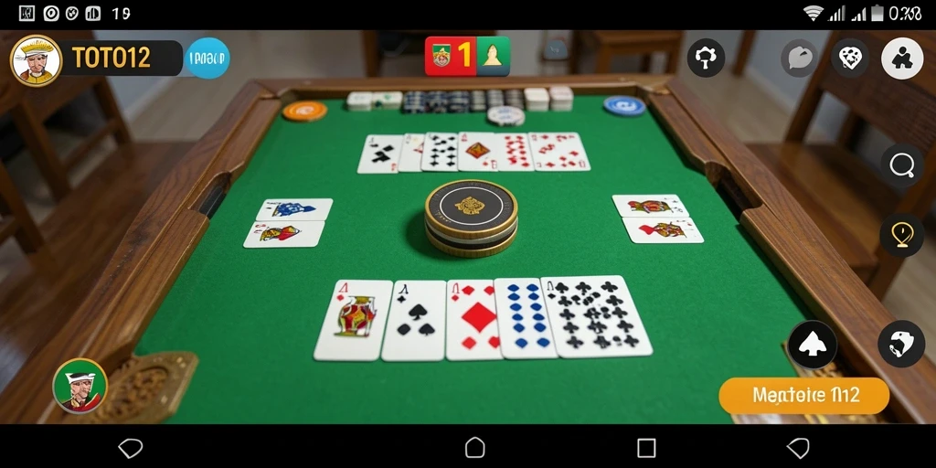 Screenshot TOTO12 menampilkan gameplay Gaple yang seru.