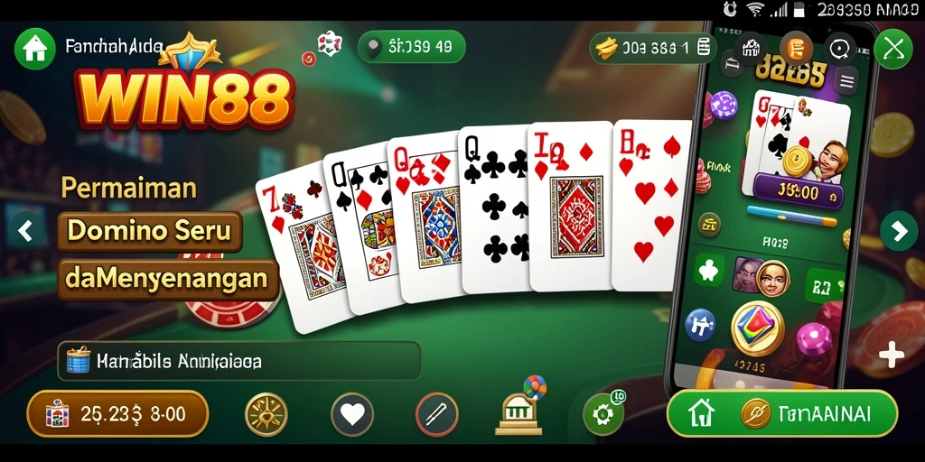 Tampilan gameplay domino yang menarik dari WIN88.